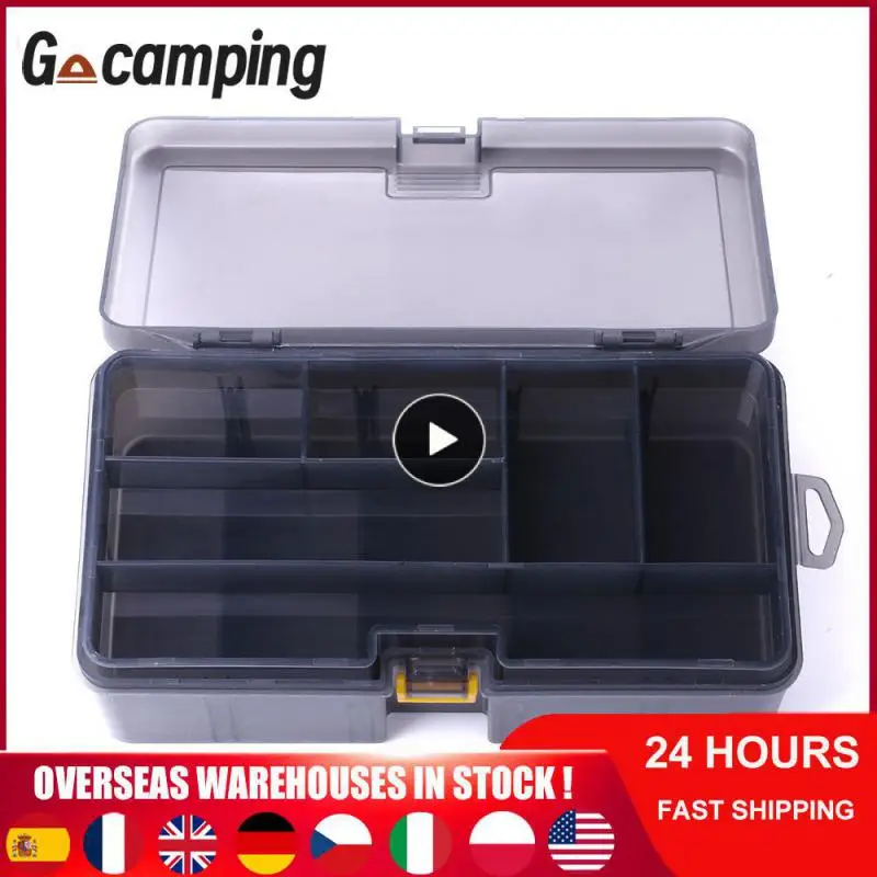 

Sturdy And Durable Fishing Box Widened Buckle Multifunctional Box Bottom Triangular Protrusion Design Storage Box Fishing Tools