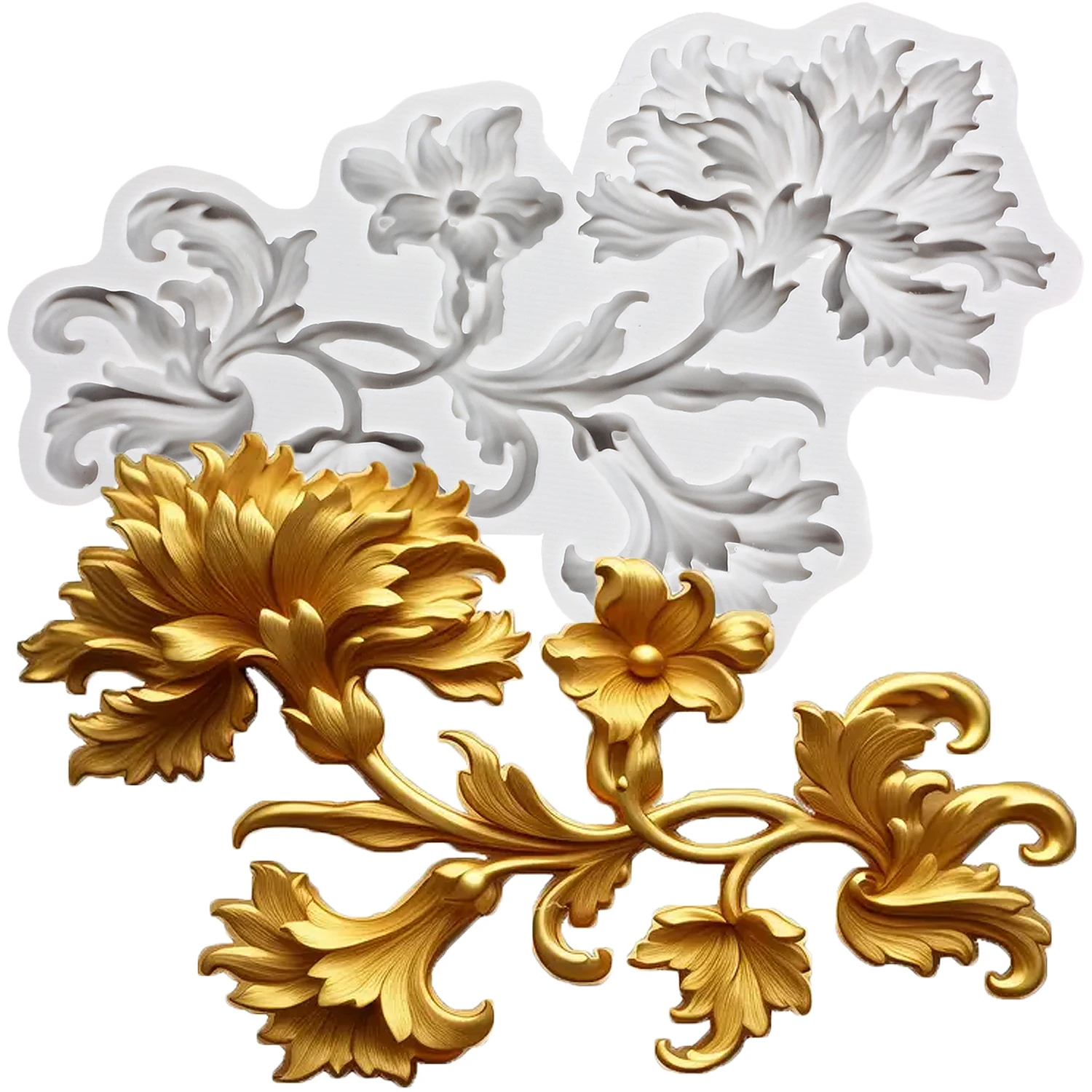 

Формы для торта Mujiang, силиконовые, барокко