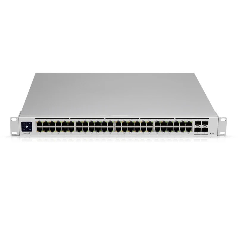 

UBIQUITI USW-Pro-48-PoE Layer 3 Switch Pro 48 Port PoE (40 x GbE PoE+, 8 x GbE, PoE++) 600W, 4x10G SFP+ ports, 176 Gbps Capacity