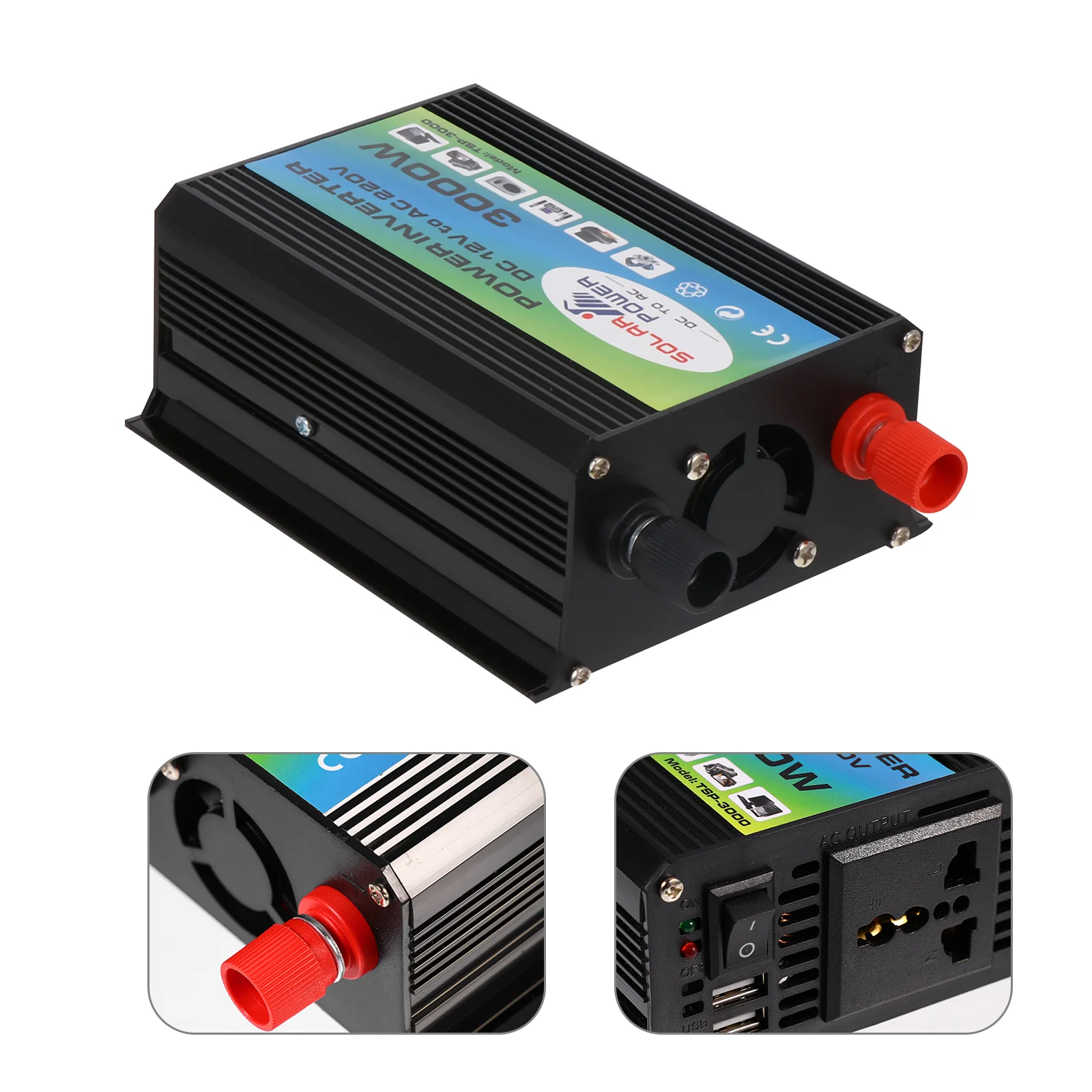 

1 Set Dual USB Charger Auto DC 12V to AC 220V Voltage Converter