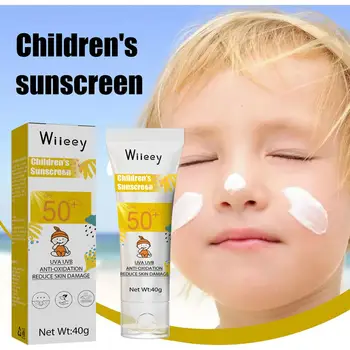 Children Sunscreen Refreshing Oil Free Sun Protector Mild Non-irritating Anti-Oxidation Outdoor UV Resistance Body Lotion Cream 1