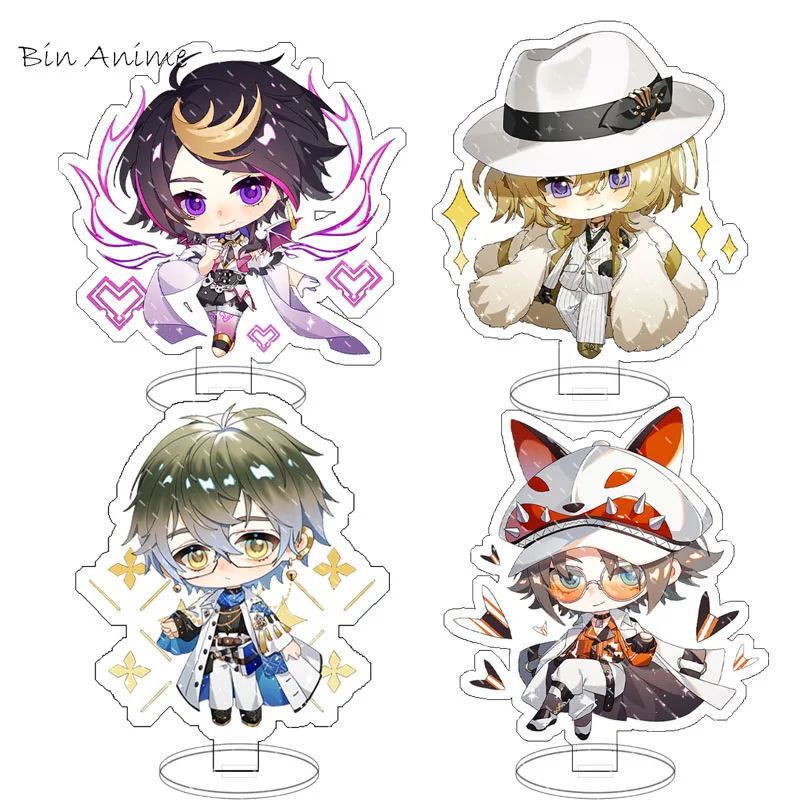 

10CM Anime Nijisanji Rainbow Society Vtuber Figures MYSTA LUCA Vox SHU IKE Cosplay Acrylic Stand Model Fans Gifts