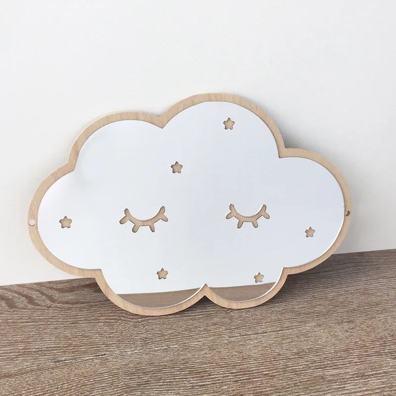 

Ins style cloud mirror creative cartoon children children's room living bath cute decorative pendant
