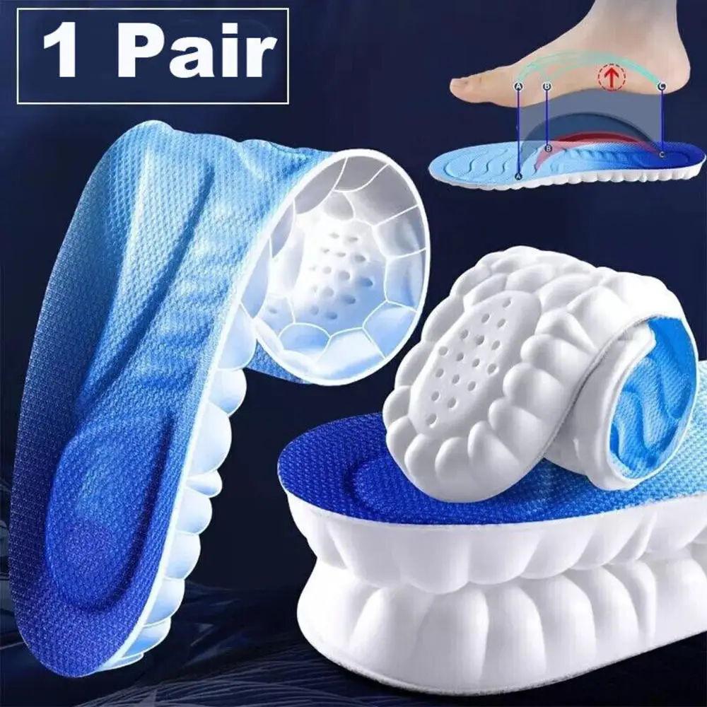 

4D Insoles Hiking Trainer Inner Soles Inserts Breathable Women Men Soft Foot Support Shoe Pads Orthopedic Sport Insole Feet Care