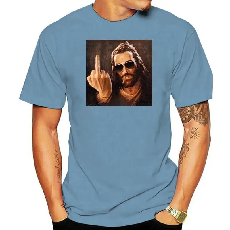 

Even Jesus Hates You Middle Finger Swearing Glass Men Women Unisex T-Shirt 746 Full-Figured Tee Shirt