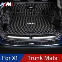 6pcs For BMW X1 Car Trunk Mat Leather Bottom Boot Carpets Waterproof Dirt-resistant Interior Styling Accessories Cargo Liner