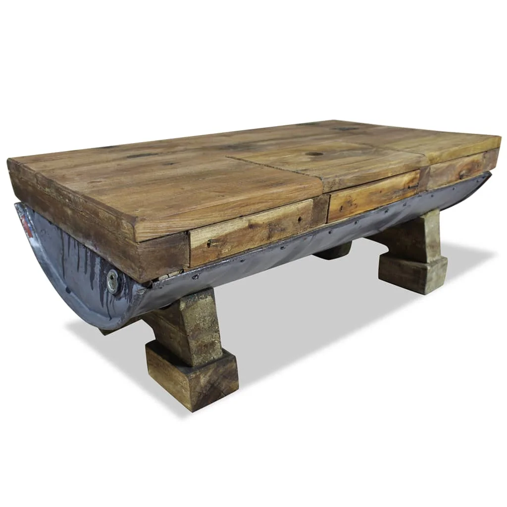 

Coffee Tables Living Room Modern Coffe Table Home Decor Solid Reclaimed Wood 90x50x35 cm