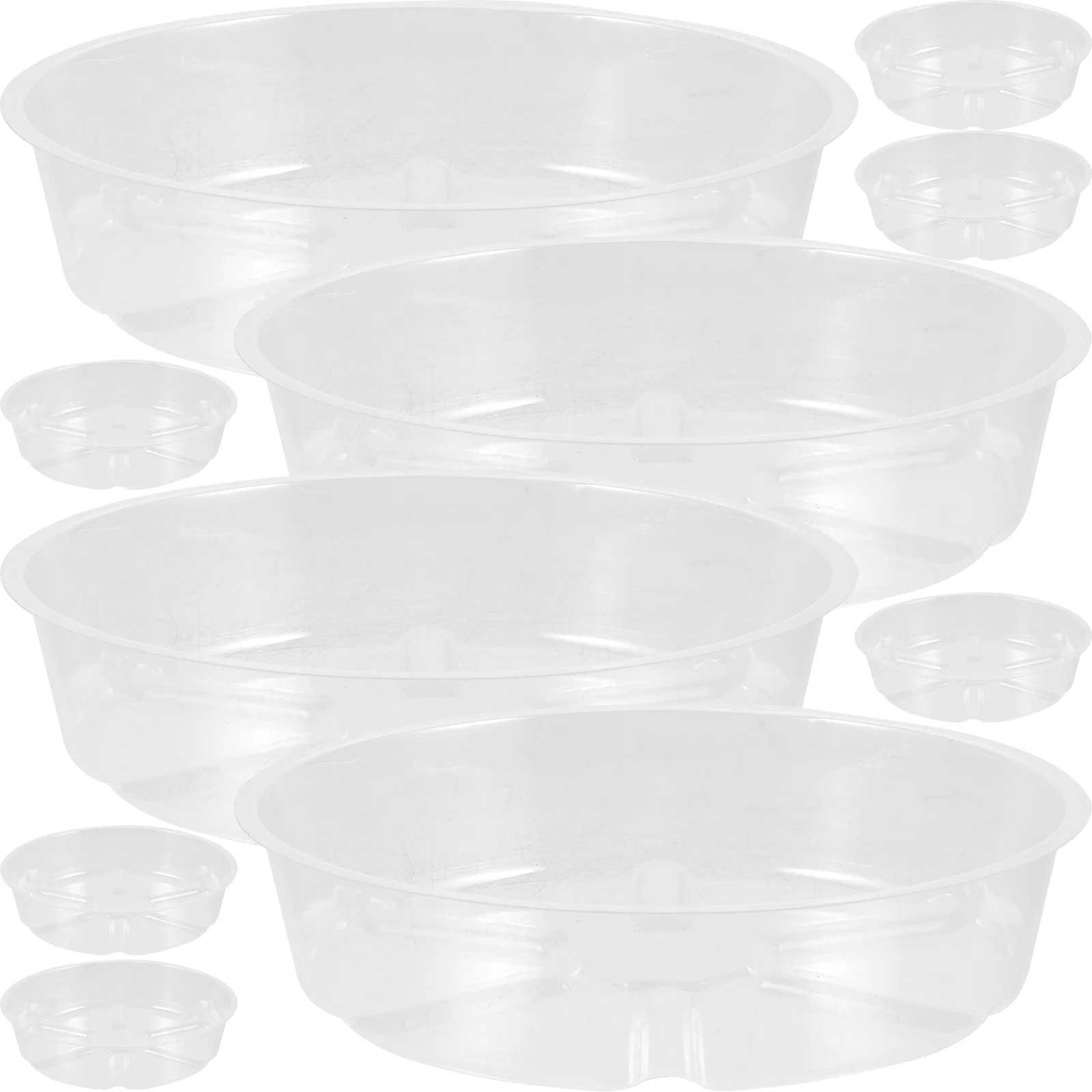 10 шт. блюдце для цветочного горшка 6-дюймовый прозрачный пластиковый поднос