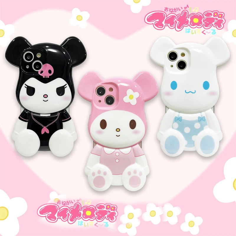 

For Creative Cartoon Fashion Cute Animal Bear Cover for IPhone 11 12 13 Pro X XR XS Max Shockproof Phone Case IPhone 13 Case