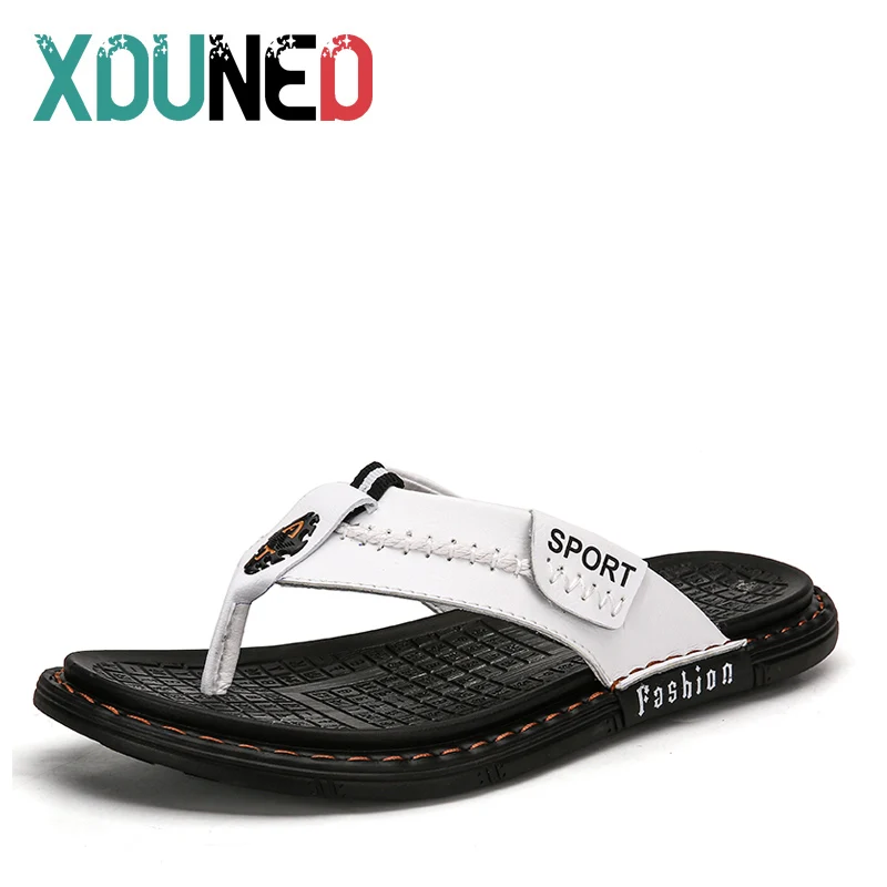 

Мужские Пляжные Шлепанцы из натуральной кожи, размеры 38-44