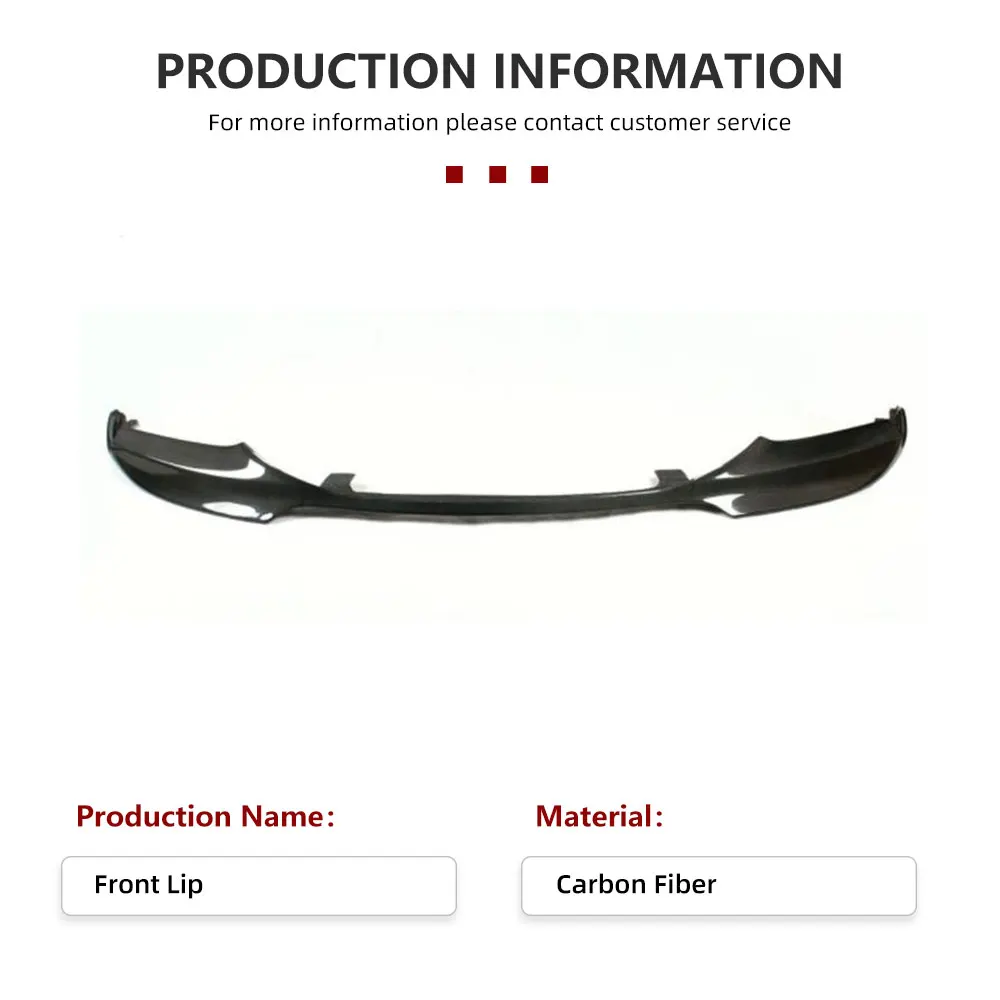 Carbon Fiber Car Front Bumber Lip Spoiler for BMW 5 Series F10 M Tech 2012-2016 Auto Chin Apron Body Kits