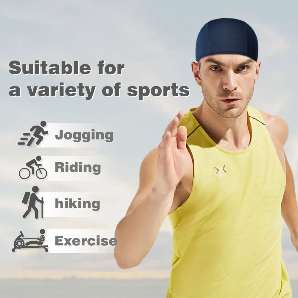 Cycling Caps Outdoor Motorcycle Running Hiking Bike Hat Helmet Lining Quick Dry Breathable Sun protection  Anti-Sweat Inner Cap