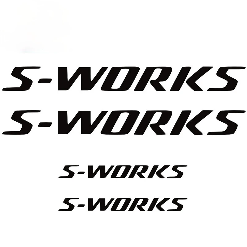 

Bicycle Decor Sticker, 4x S-Works Bike Decoration PVC Sticker, Waterproof Style Accessories
