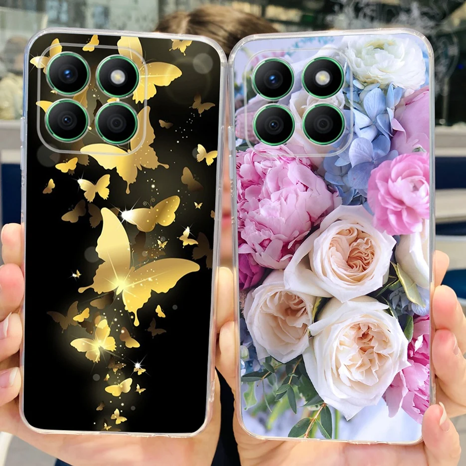 Фото Для Honor X8b Φ милый окрашенный чехол 6,7 ''прозрачный силиконовый мягкий чехол из ТПУ для Honor X8b X 8b HonorX8b Φ №2