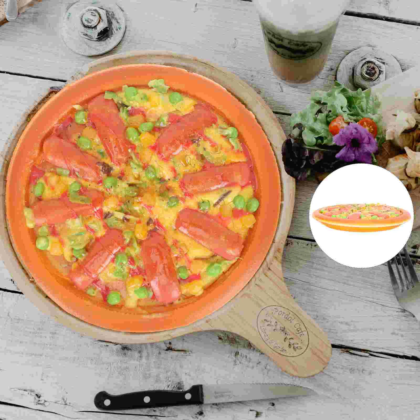

Simulation Pizza Toy Faux Food Pretend Play Prop Restaurant Plate Decor Pu Child Puppy