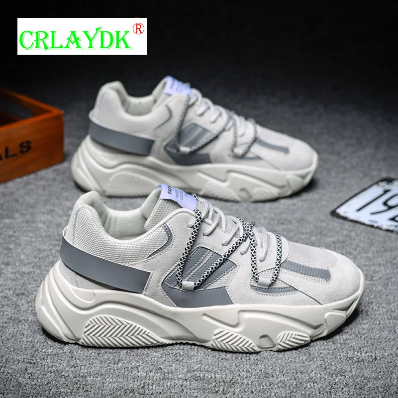 

CRLAYDK Fashion Men's Platform Sneakers Sports Running Street Students Shoes Walking Breathable Casual Outdoor Tennis Trainers