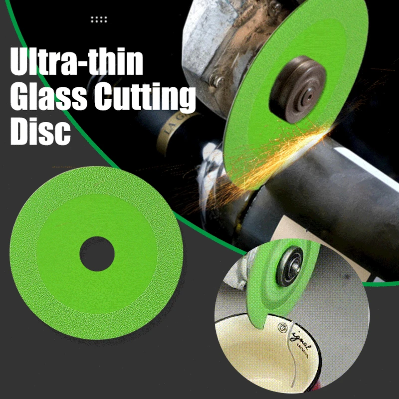 

1Pcs Glass Cutting Disc 100mm Ultra-thin Saw Blade Jade Crystal Wine Bottle Grinding Chamfering Cutting Blade Glass Cutting Disk