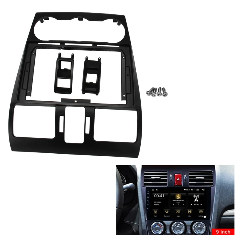 

9-дюймовая Автомобильная панель с фотоэлементами и облицовкой Canbus, рамка для приборной панели Dvd для SUBARU Forester 2013-2018