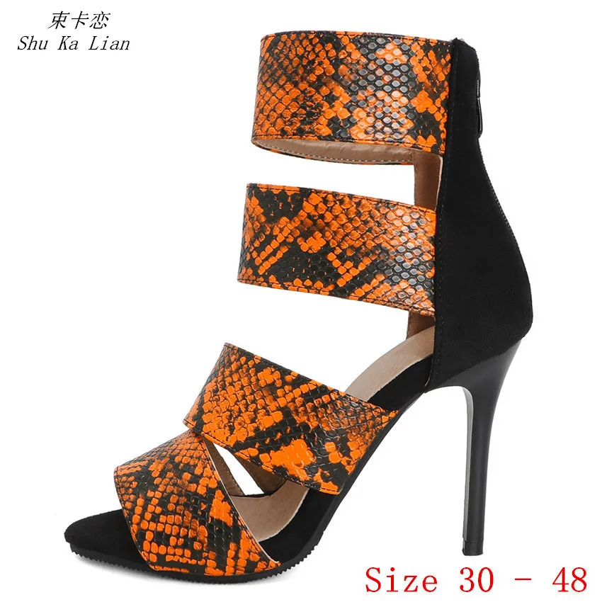 

Women Gladiator Sandals High Heels Pumps Summer Shoes Woman High Heel Sandals Plus Size 30 31 32 33 - 40 41 42 43 44 45 46 47 48
