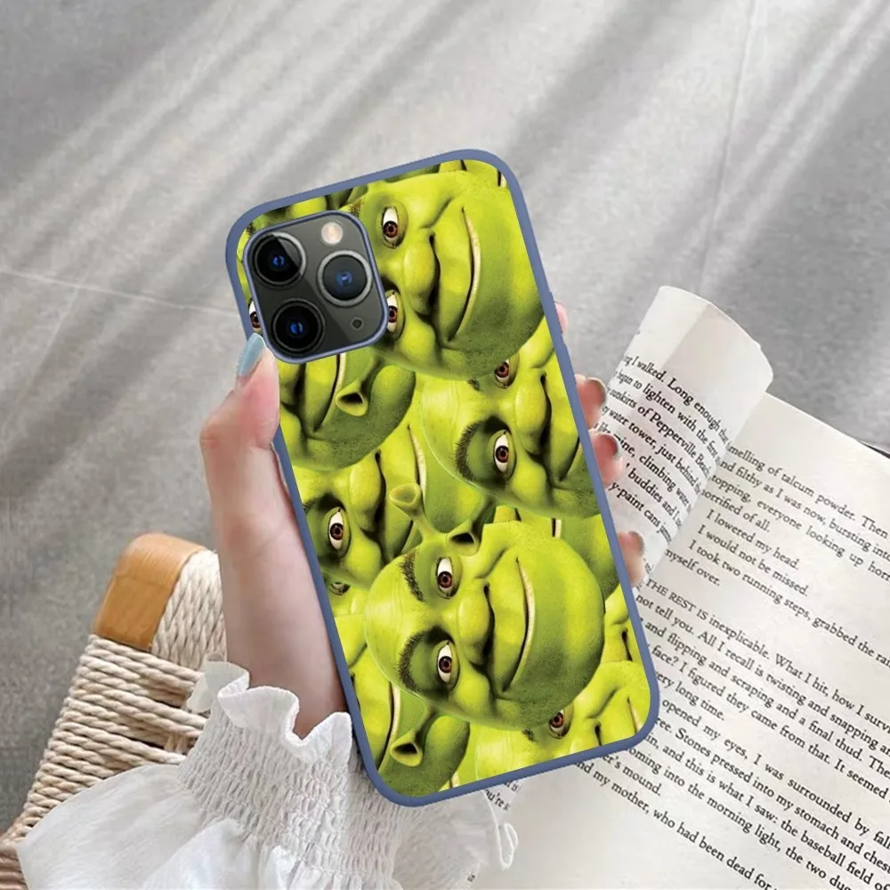 Cartoon Moive S-shreks Phone Case For IPhone 14 11 12 13 Mini Pro Xs Max 8 7 6 6S Plus X XR Solid Candy Color