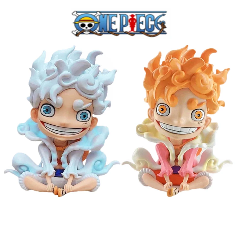 

12.5cm One Piece Figure Luffy Gear 5 Action Figure Q version Sun God Luffy Nika PVC Anime Action Figurine Collectible Model Toys