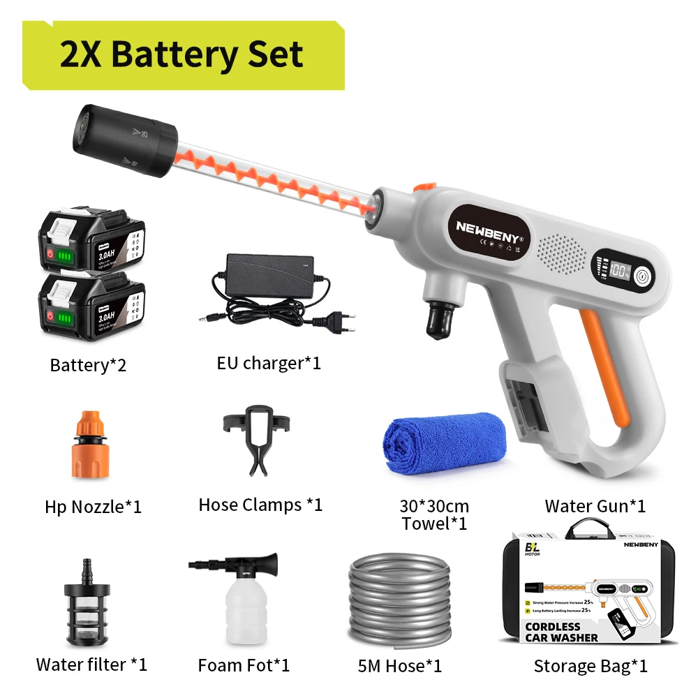 

NEWBENY Автомобильная мойка высокого давления 220 бар, бесщеточная, для Makita 18В