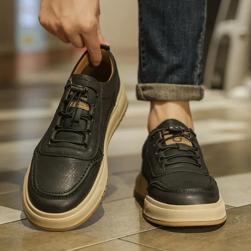 Уличная кожаная обувь в стиле ретро мужская весенне-осенняя деловая рабочая