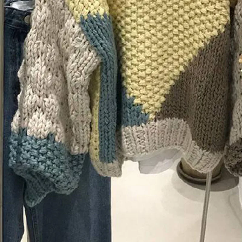 Новинка 2023 года свободный свитер для ленивого ветра женский осенний пуловер с