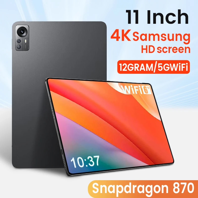 

【3 Years Warranty】2023 New Android 11.0 4K HD Screen Snapdragon 870 Global Tablet 5G Dual SIM Card Or WIFI GPS Phone Call Mi Tab