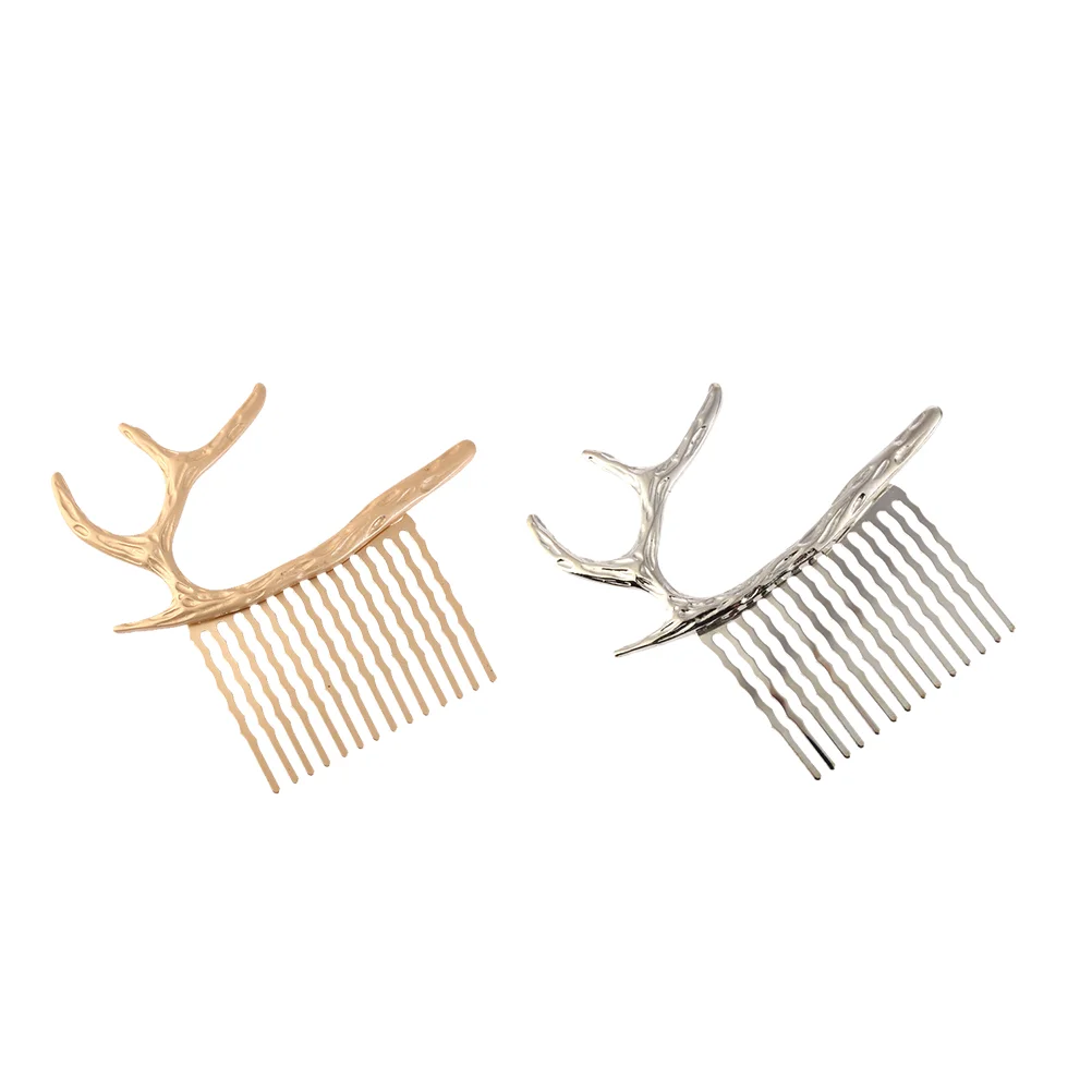 2 шт. расческа для волос с веткой рога дизайн рогами женский головной убор простой