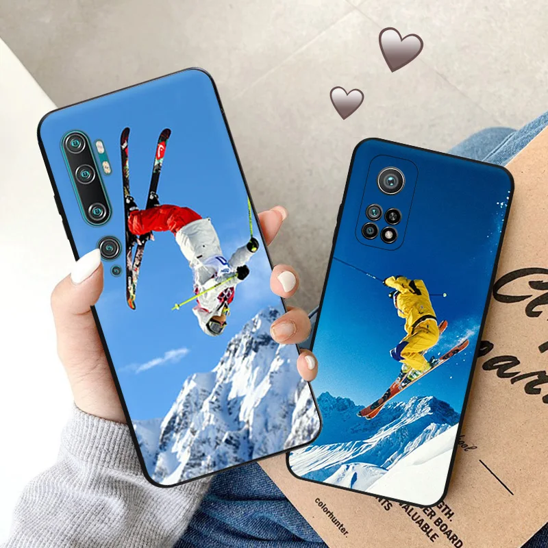 Силиконовый мягкий чехол для телефона Redmi Note 13 Pro 4G 5G 12 12c 13c Note12 Xiaomi 12t 12x 13Lite 12Lite Ice Ski