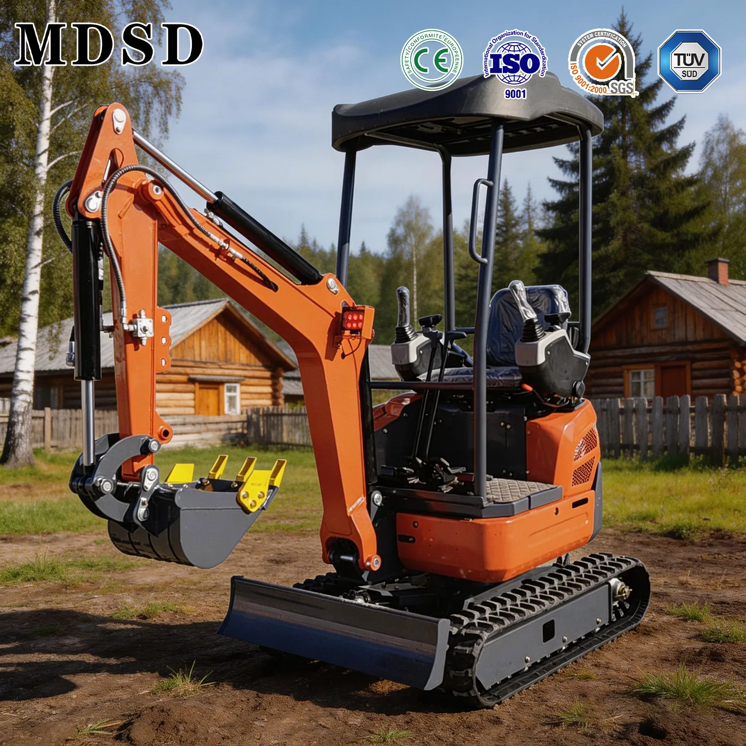 Фото Мини-экскаватор 3 тонны с двигателем Kubota, гидравлический микро-экскаватор для сельского хозяйства и строительства, полный комплект аксессуаров №5