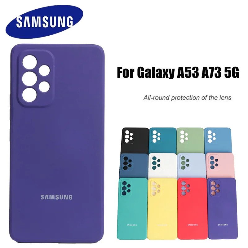 Оригинальный Мягкий противоударный чехол из жидкого силикона для Samsung Galaxy A53 A73