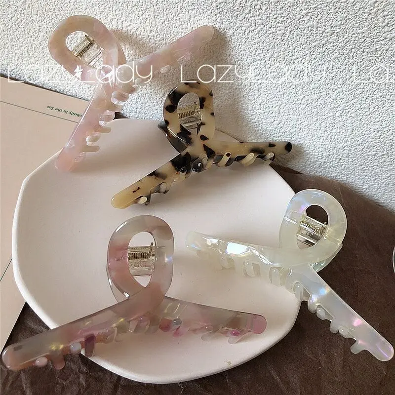 

Acetate Shark Clip Hair Clip Back Clip Vintage Color Hair Clip Headwear Hair Clip Female Hair Clip Hair Accessories for Women