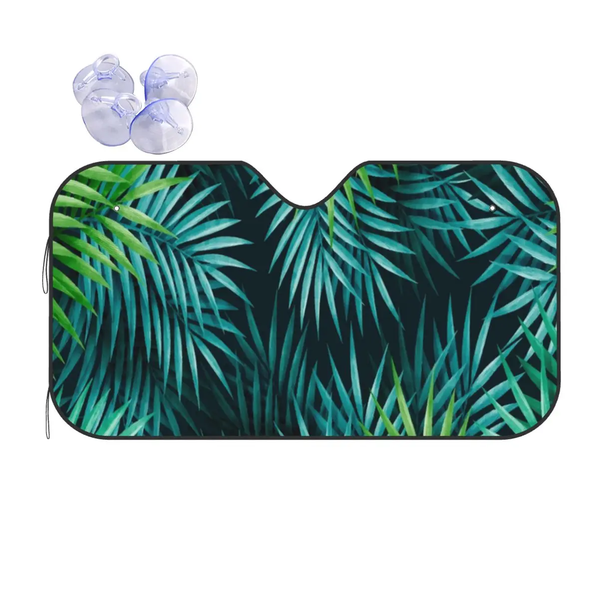 

Exotic Leaves Leaf Creative Windshield Sunshade 76x140cm Jungle Tropical Green Plant Foils Car Sunshade Sunscreen Curtain