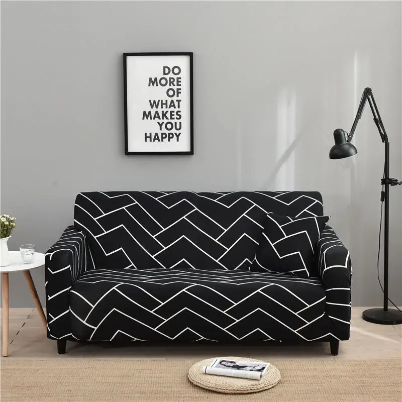 

Geometry Elastic Sofa Cover Elastic Modern Sofa Cover for Living Room Couch Cover L-shape Sectional Cover Furniture Protector