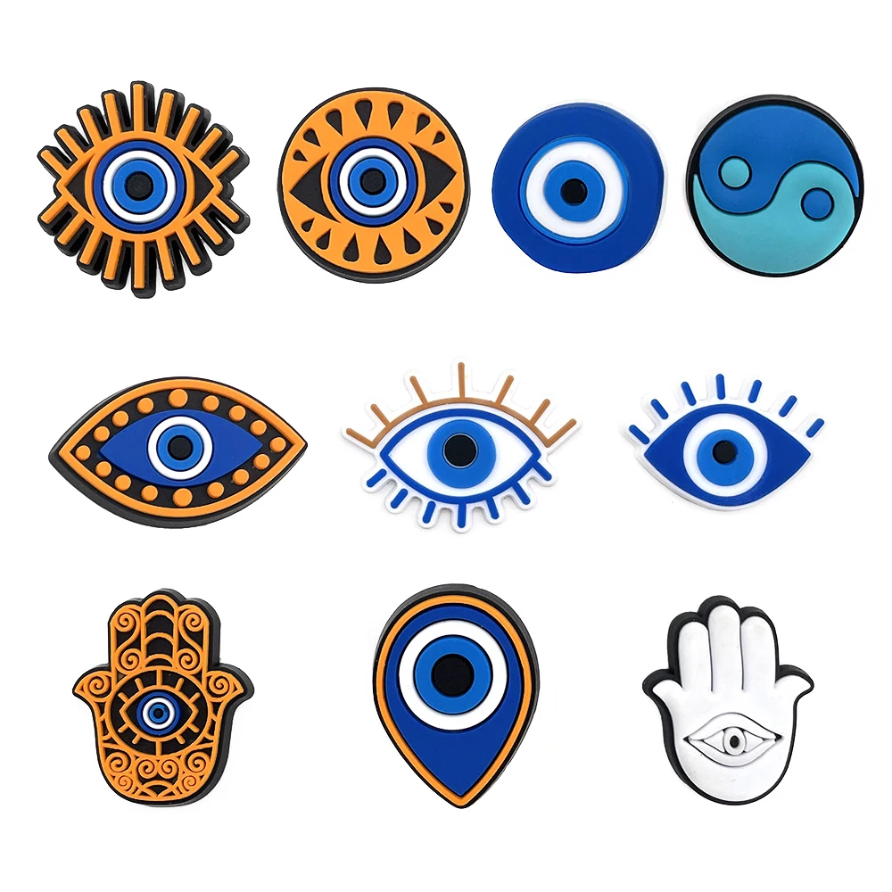 

Jibz 1 шт. глаз дьявола Кроксы шармы аксессуары обувь DIY Браслеты из пвх рюкзак с покемоном Gengar красивые шпильки Girl Boy