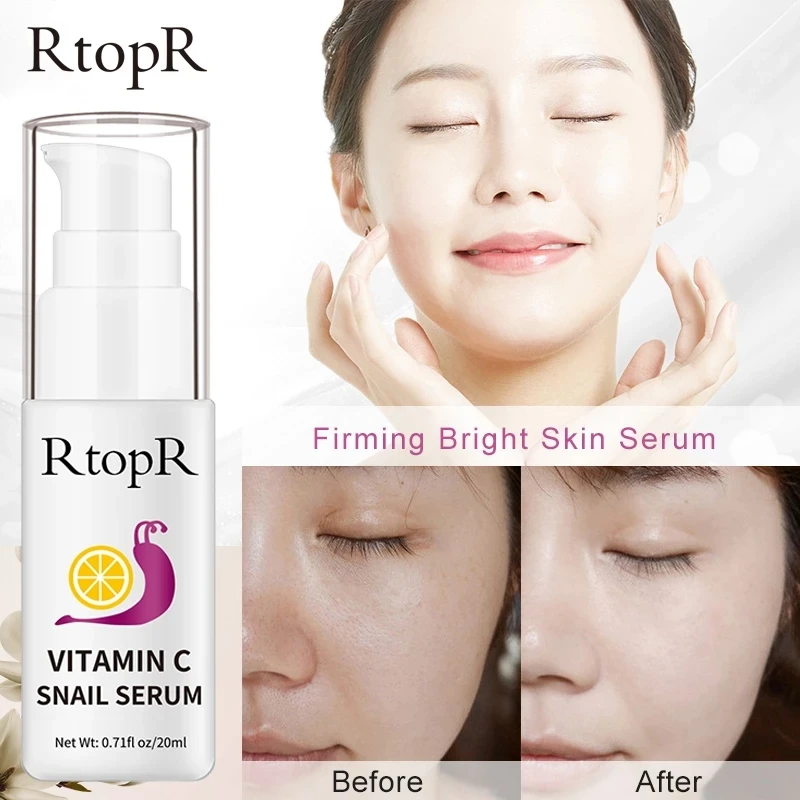 

VitaminC Snail Serum Rejuvenation Anti Wrinkle Firming Bright Skin Serum For Face Ance Treatment Snail VC Collagen Repair Serum