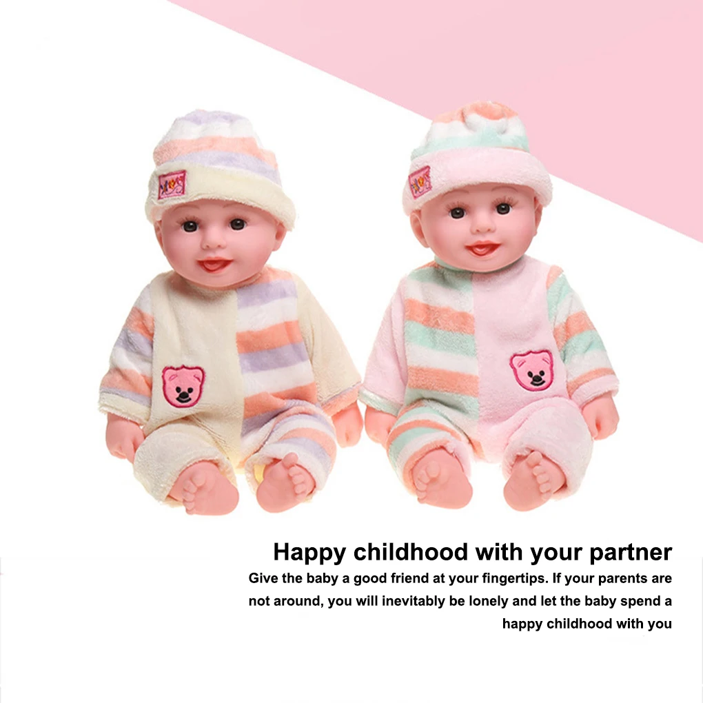 

Vinyl Doll Realistic Infants Nursery Baby Shower Lifelike Sound Movable Simulation Toy Festival Kids Children Type 1