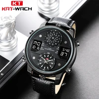 2022 kat wach casual sport quartz wristwatch men waterproof digital electronic mens clock business leather watches reloj hombre