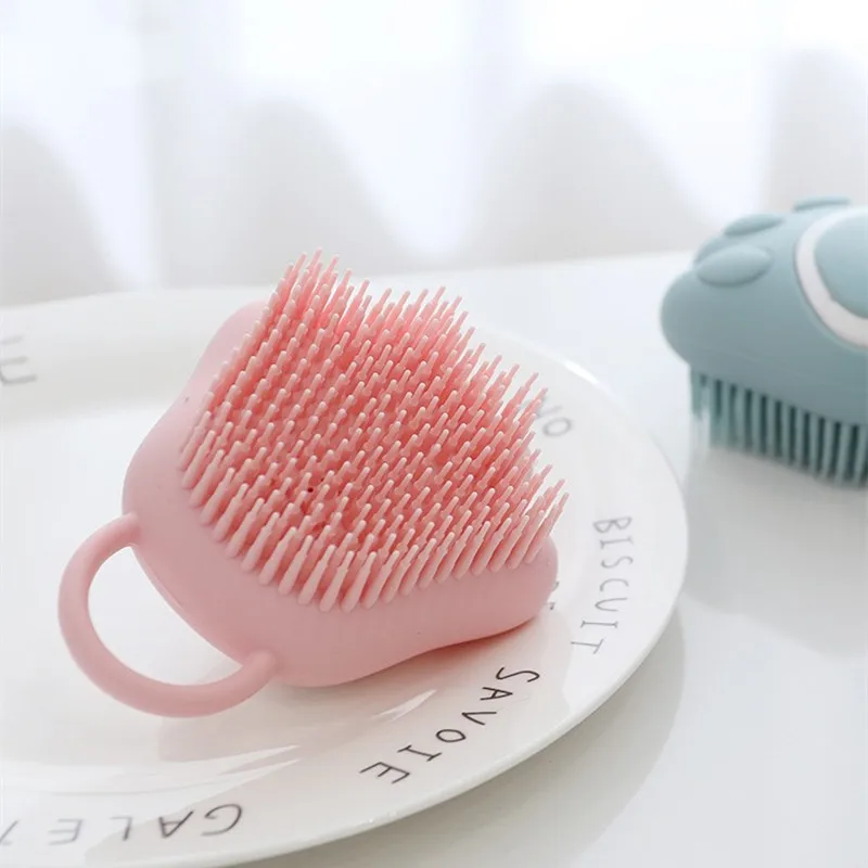 

WHYOU New Head Body Scalp Massage Brush Silicone Shampoo Brush Hair Washing Comb Shower Brush Bath SPA Massage Brush Hair Brush