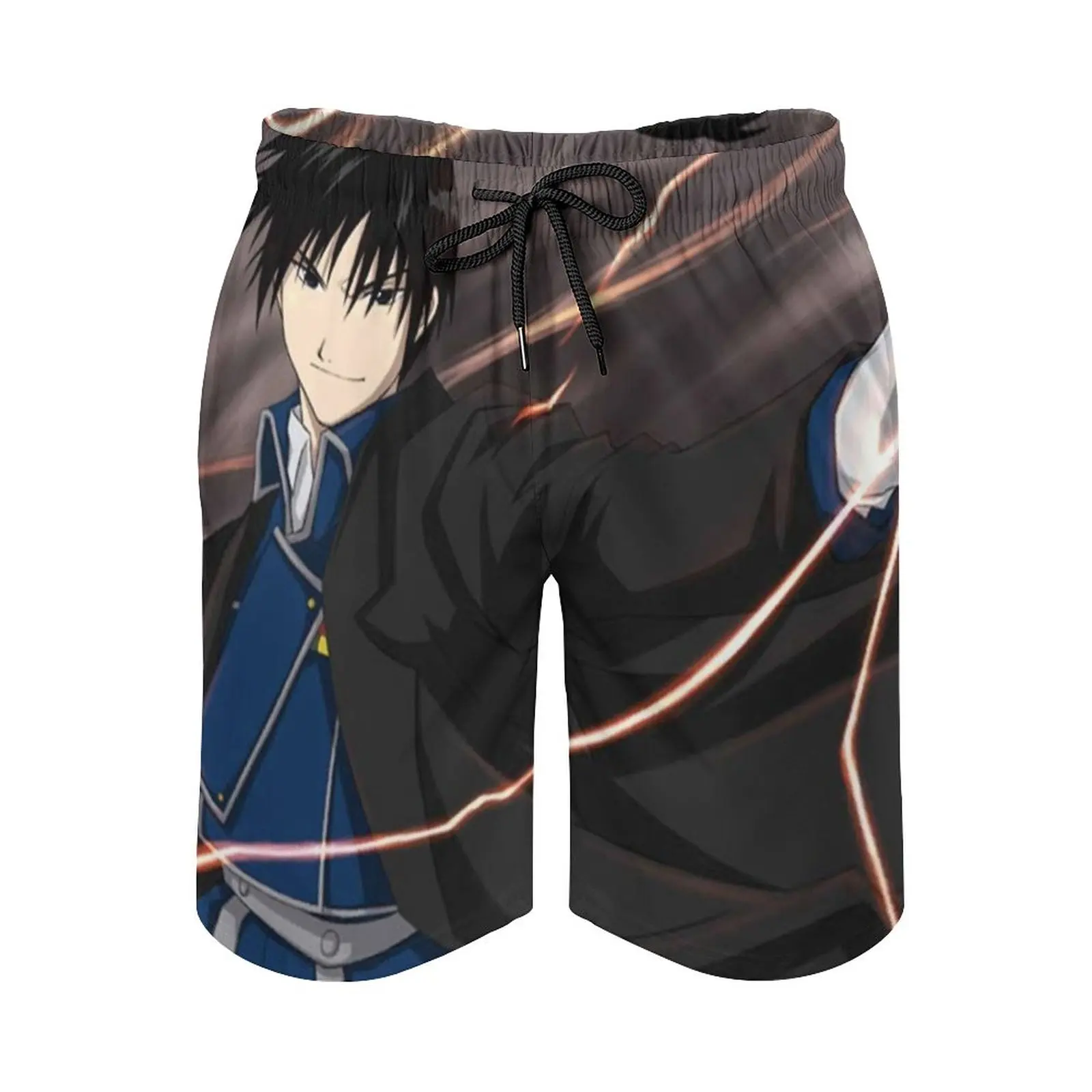 

Roy Men's Beach Shorts Quick Dry Travel Swimsuit Trunks Surf Pants Sports Pants Fullmetal Alchemist Alphonse Elric Edward Elric