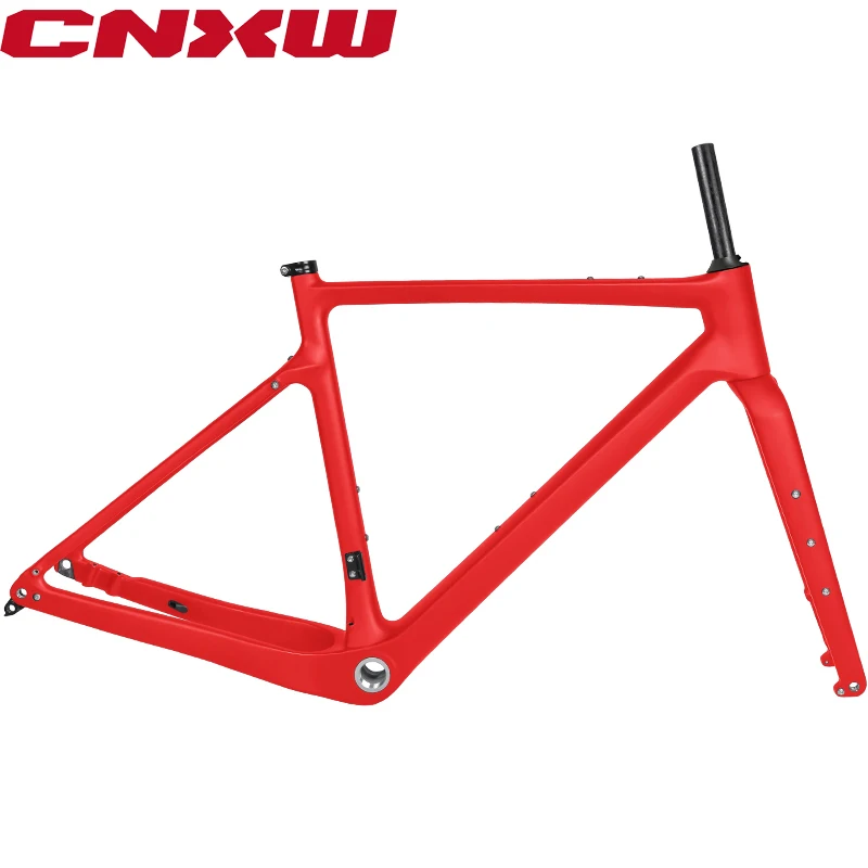 

Carbon Gravel Bike Frame Fully Hidden Cable Carbon Frame Fork Thru Axle Gravel Disc Brake Carbon MTB Road Bicycle Frame 27.5er