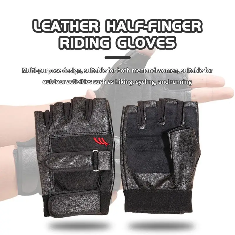 

Men's Leather Cycling Gloves Breathable Outdoor Tactics Gloves Anti-slip Shock Absorption Cycling Gloves Bicycle Accessories