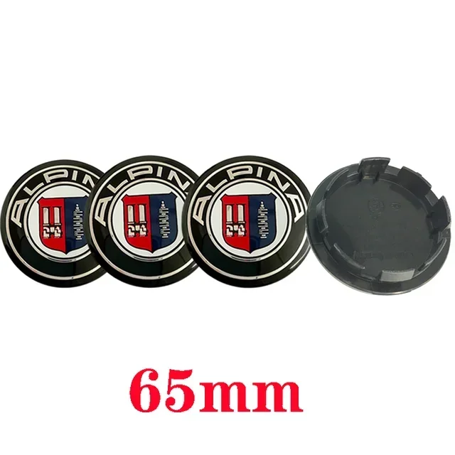 

4 шт., 56 мм, 60 мм, 65 мм, 68 мм для ALPINA, колпаки для центральной ступицы колеса, колпаки для обода, логотип, значок, эмблема, наклейка, Стайлинг автомобиля, автоаксессуары