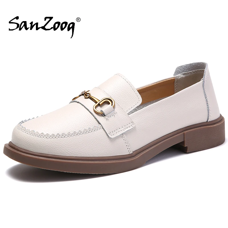 

Women Loafers Casual Leather Ladies Shoes Women Flats Moccasins Spring Summer 2022 Fashion Slip On Shoes Luxury Designer