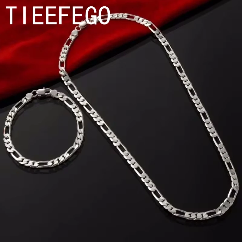 40-75 см стерлинговое серебро 925 пробы 4 мм цепочка для мужчин и женщин браслет