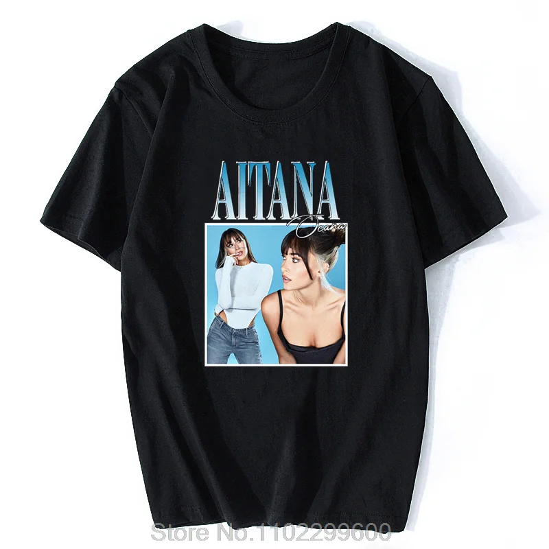 Spain Singer Aitana Ocana Music Album 11 Razones T Shirt Harajuku Fashion Hip Hop Short Sleeve Oversized T-shirts Top Streetwear