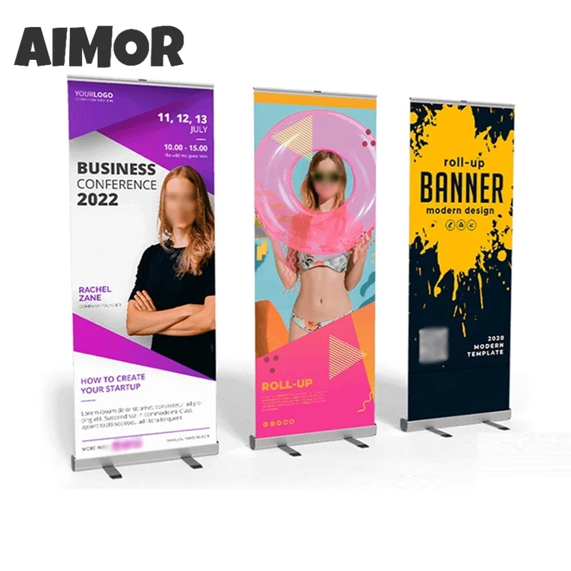 Фото AIMOR 80x200 см, легкая рулонная телескопическая дверная витрина, подставка для мероприятий, украшение для баннера на заказ, реклама, HD печать №2