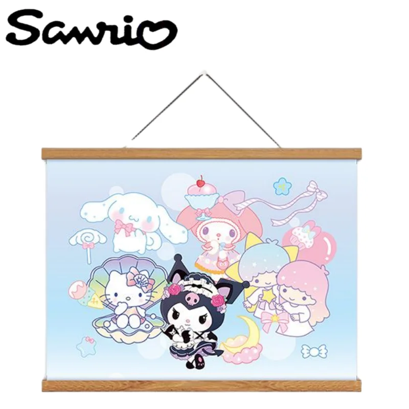 

Kuromi Cinnamoroll My melody Sanrio аниме мультфильм Kawaii измерительный ящик декоративные картины для детской комнаты для девочек настенные фрески